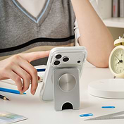 Silver Radial &mdash; MagSafe Kick-Out PopWallet+ & Stand image number 4